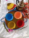 Artisana — Plateau décoratif + 4 bols artisanaux
